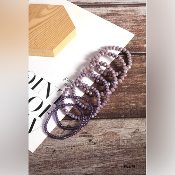 NWT 7 PCS MULTI-LAYER STACKABLE BEADED BRACELET - Picture 3 of 8